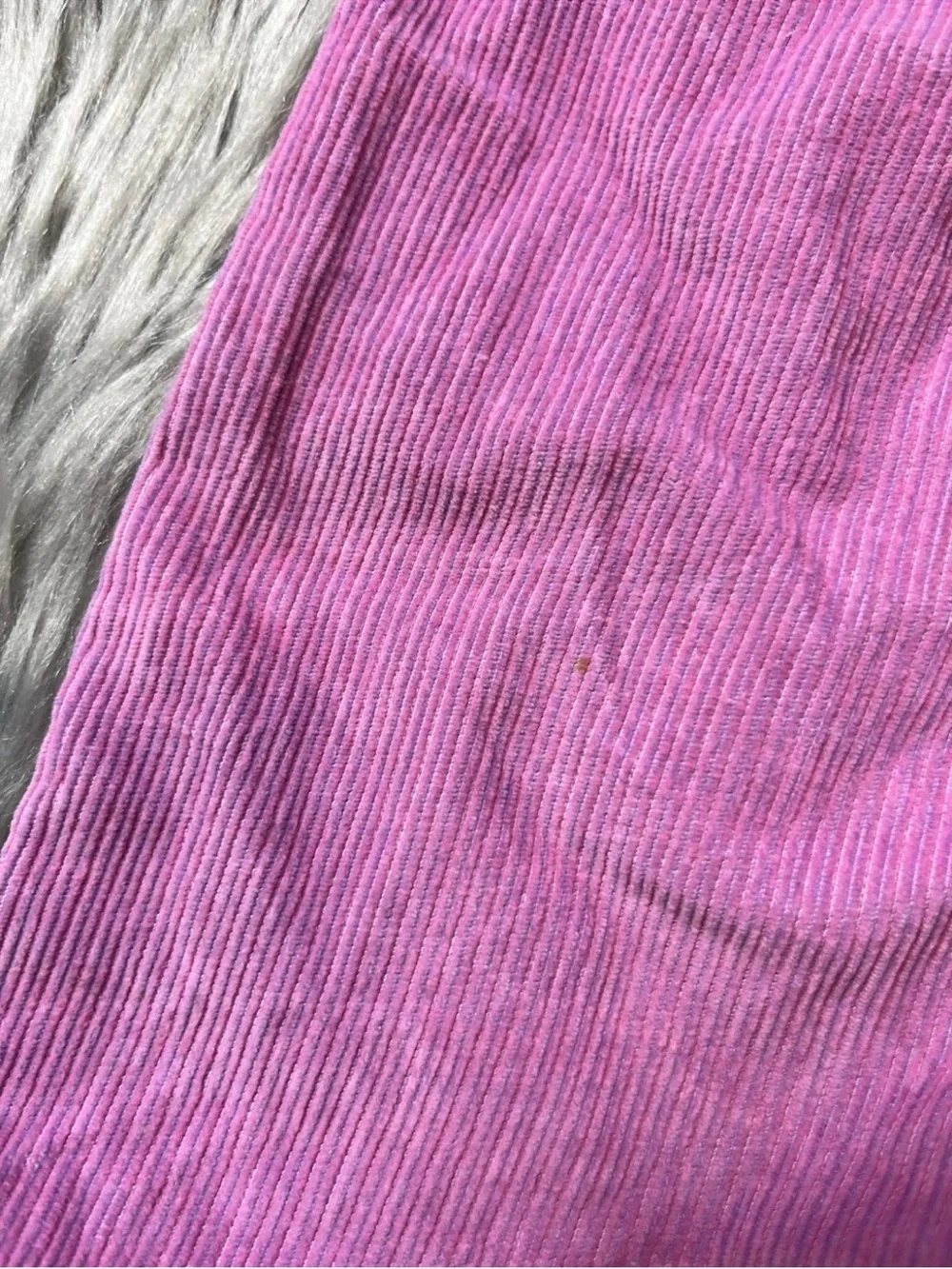 Vintage Made USA Baby Girls Pink Purple Striped Corduroy Overalls